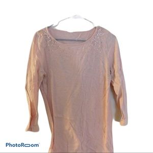 J. Crew Sequin 3/4 Sleeve Top